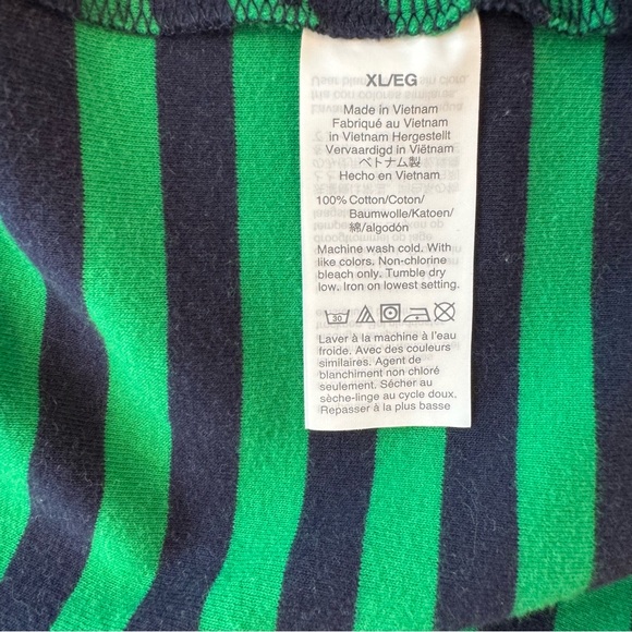 J.Crew Women's X-Large Green & Navy Striped Tank Top - Picture 7 of 7